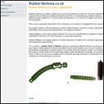 Screen shot of the Rubber-bellows.co.uk website.