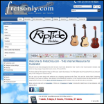 Screen shot of the FretsOnly.com website.