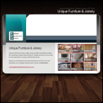 Screen shot of the Unique Furniture & Joinery website.
