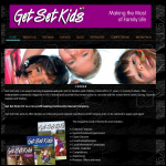 Screen shot of the Get Set Kids website.