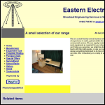 Screen shot of the Eastern Electronics website.