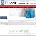 Screen shot of the Fluidair Ltd website.