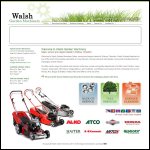 Screen shot of the Walsh Garden Machinery website.