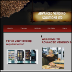 Screen shot of the Advanced Vending Solutions website.