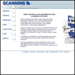 Screen shot of the Scanning Resources Ltd website.