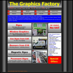 Screen shot of the The Graphics Factory website.