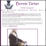 Screen shot of the Bonnie Tartan website.