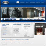 Screen shot of the Northern Elevator Ltd website.
