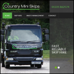 Screen shot of the Country Mini Skips website.