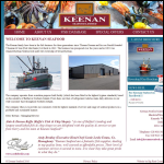 Screen shot of the Keenan Seafood Ltd website.