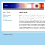 Screen shot of the Pds Computer Software Ltd website.