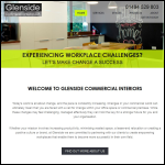 Screen shot of the Glenside Commercial Interiors website.