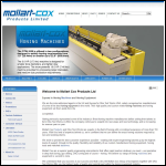Screen shot of the Mollart Cox Products Ltd website.