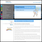Screen shot of the Capricorn Couriers website.