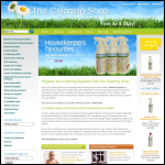 Screen shot of the The Cleaning Shop website.