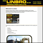 Screen shot of the Linbro Demolition (UK) Ltd website.