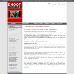 Screen shot of the Dhoot Training website.
