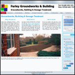 Screen shot of the Farley Groundworks website.