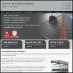Screen shot of the Bennett Building & Roofing Company website.