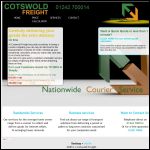 Screen shot of the Cotswold Freight website.