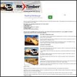 Screen shot of the R K Timber website.