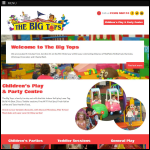 Screen shot of the Big Tops, The website.