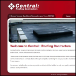 Screen shot of the Central Roofing website.
