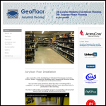 Screen shot of the Geofloor Ltd website.
