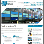 Screen shot of the Architectural Cleaning Services (Acs) website.