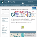 Screen shot of the Verhoef Training Ltd website.