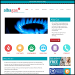 Screen shot of the Alba Plumbing website.