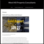 Screen shot of the West Hill Property Consultants website.