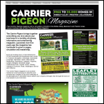 Screen shot of the The Carrier Pigeon Magazine website.