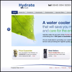 Screen shot of the Hydrate Water Ltd website.