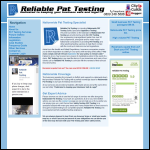 Screen shot of the Reliable Pat Testing Ltd website.