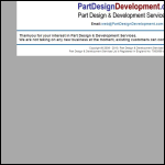 Screen shot of the Part Design & Development Services Ltd website.
