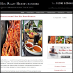Screen shot of the Hog Roast Hertfordshire website.