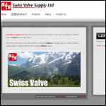 Screen shot of the Swiss Valve Supply Ltd website.