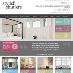 Screen shot of the The Stylish Shutter Company website.