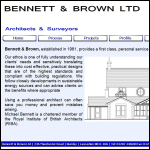 Screen shot of the Bennett & Brown Ltd website.