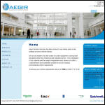 Screen shot of the Aegir Technical Services Ltd website.