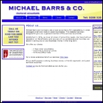 Screen shot of the Michael Barrs & Co. website.
