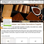Screen shot of the Banquet Chocolates website.