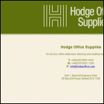 Screen shot of the Hodge Office Supplies Ltd website.