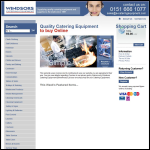 Screen shot of the Windsors Catering Equipment (Birkenhead) Ltd website.