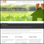 Screen shot of the Gb Energy (Renewables) Ltd website.