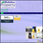 Screen shot of the Property Cleaning Services website.