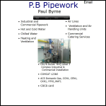 Screen shot of the Pb Pipework website.