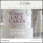 Screen shot of the Zoe Clark Cakes website.