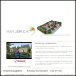 Screen shot of the Maplebrook Homes website.